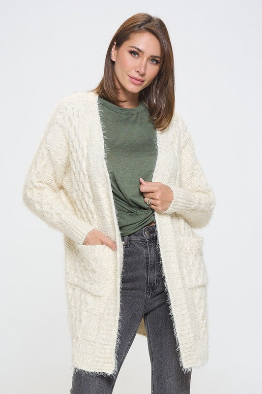 Extra Soft Knit Open Front Cardigan with Pockets-New Arrival-Reneecollection-Small-IVORY-Urbanheer