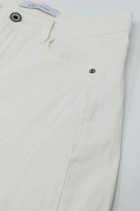 Extra Wide Leg Trousers in Cream Color-Pants-Q2-XS-White-Urbanheer