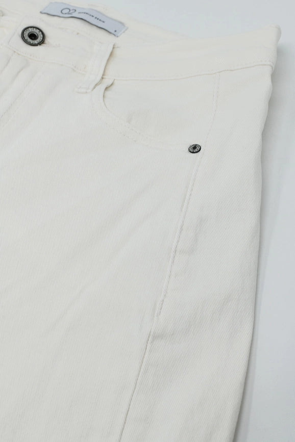 Extra Wide Leg Trousers in Cream Color-Pants-Q2-XS-White-Urbanheer