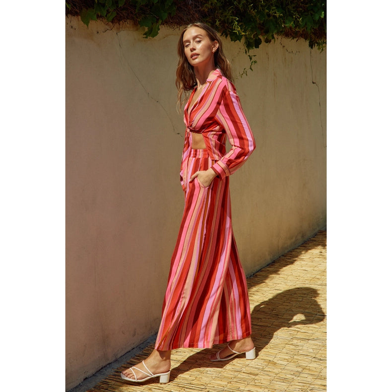 Eye Cnady Knot Detail Shirt-Clothing Shirts-Dress Forum-S-RUSSET ROUGE-Urbanheer