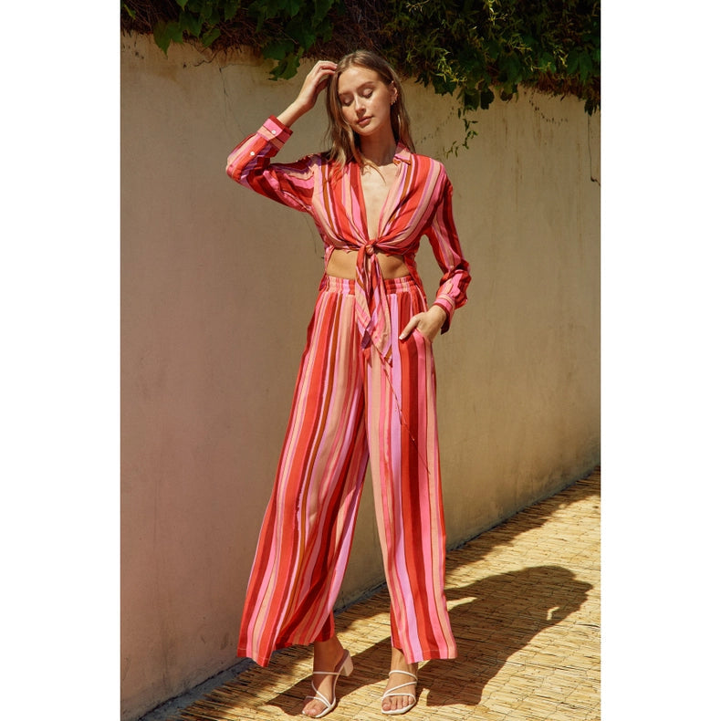 Eye Cnady Knot Detail Shirt-Clothing Shirts-Dress Forum-S-RUSSET ROUGE-Urbanheer