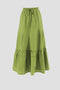 Eyelet Detail Elastic Waist Midi Skirt GREEN-Skirts-Moon River-S-GREEN-Urbanheer