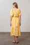 Eyelet Detail Waist Tie Midi Dress-Dress-Moon River-XS-LIGHT YELLOW-Urbanheer