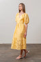 Eyelet Detail Waist Tie Midi Dress-Dress-Moon River-XS-LIGHT YELLOW-Urbanheer