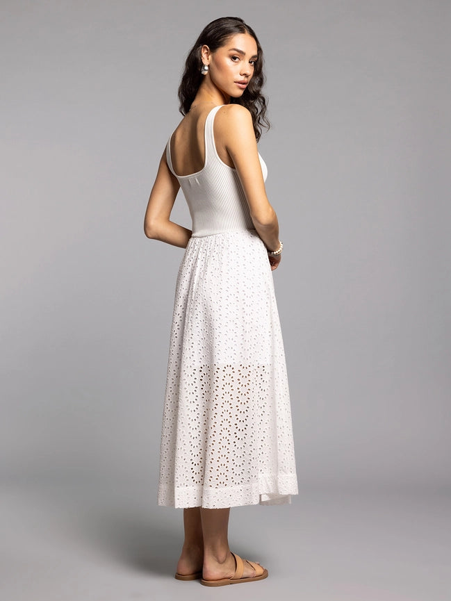 Eyelet Sunday Dress - Alani Dress-Dress-Weekend Los Angeles-XS-BLANC-Urbanheer