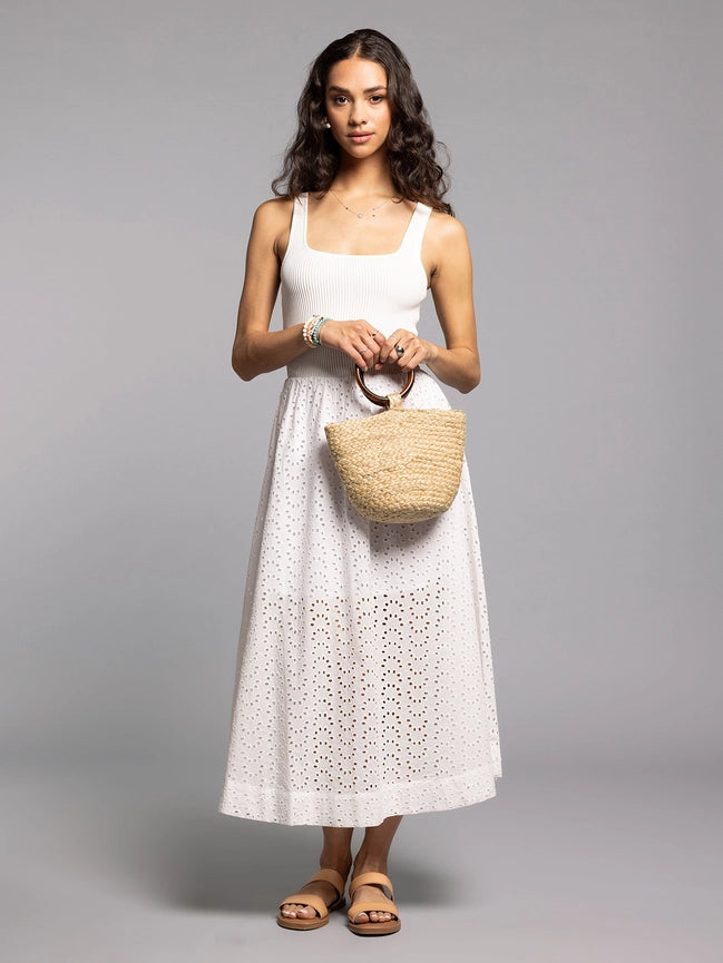 Eyelet Sunday Dress - Alani Dress-Dress-Weekend Los Angeles-XS-BLANC-Urbanheer