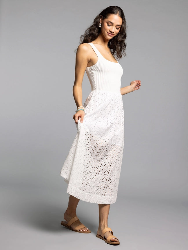 Eyelet Sunday Dress - Alani Dress-Dress-Weekend Los Angeles-XS-BLANC-Urbanheer