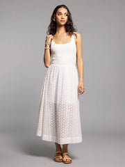 Eyelet Sunday Dress - Alani Dress-Dress-Weekend Los Angeles-XS-BLANC-Urbanheer