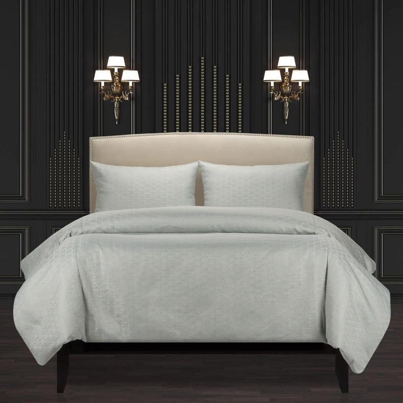 F Scott Fitzgerald Star Attraction Mist Luxury Bedding Set-Set-Siscovers-Twin-Blue-Urbanheer