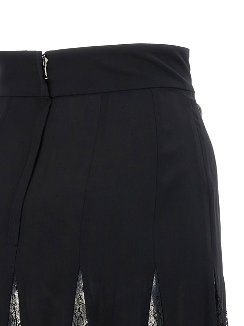 Dolce & Gabbana Charmeuse Skirt With Lace