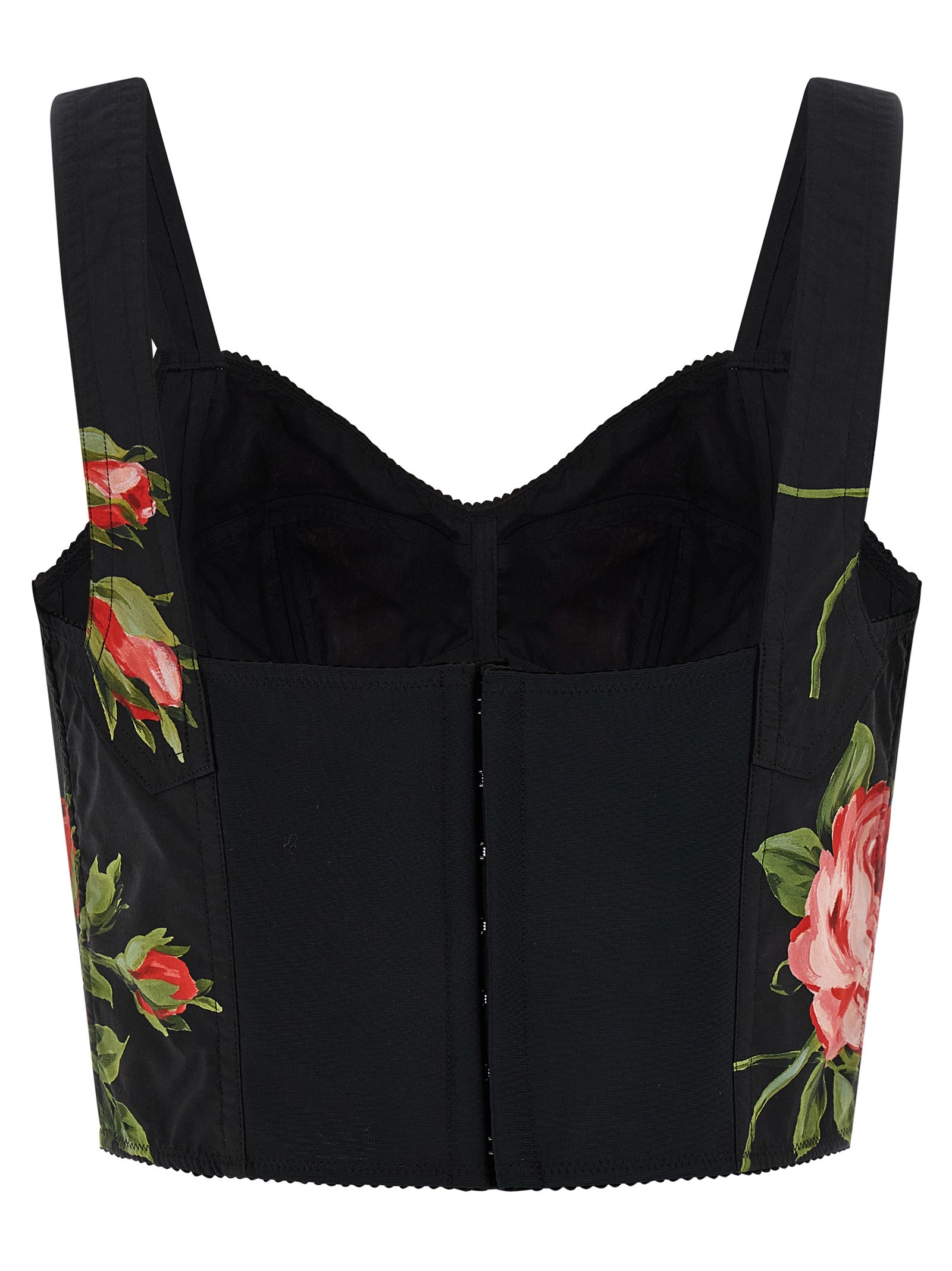 Dolce & Gabbana Bouquet Rose Bustier Top