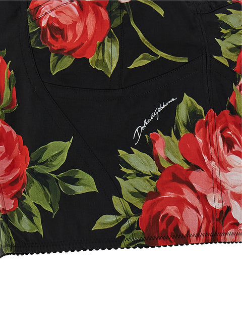 Dolce & Gabbana Bouquet Rose Bustier Top