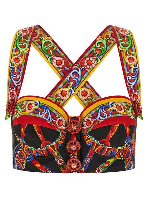 Dolce & Gabbana Carretto Bustier Top
