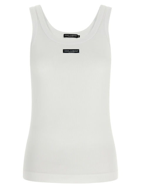 Dolce & Gabbana Logo Patch Tank Top