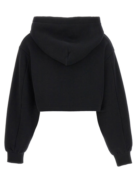 Dolce & Gabbana Logo Embroidery Cropped Hoodie
