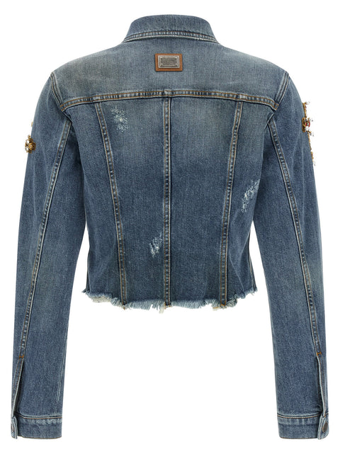 Dolce & Gabbana Cross Denim Jacket