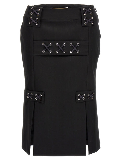 Alessandra Rich Lace-up Skirt