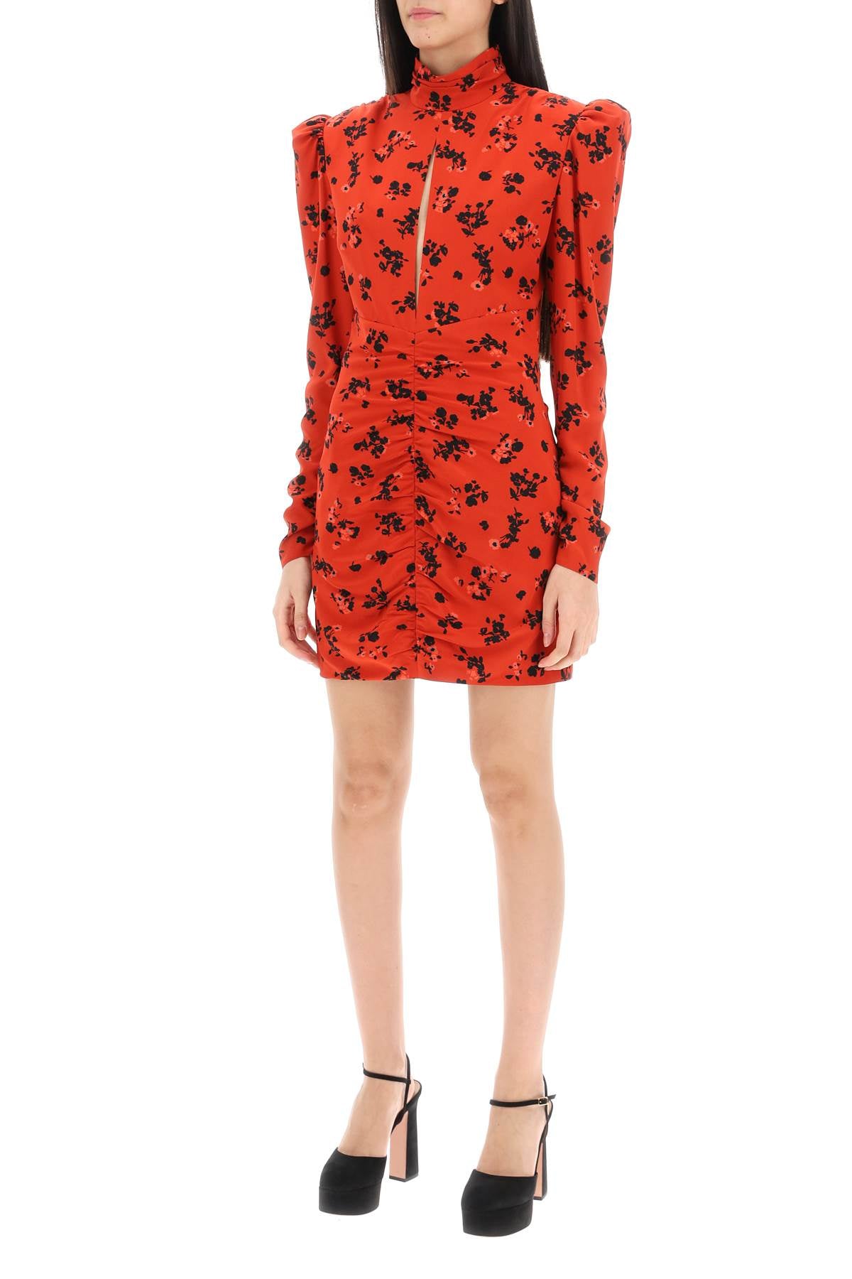 Alessandra Rich High-Neck Floral Mini Dress-Alessandra Rich-42-Urbanheer