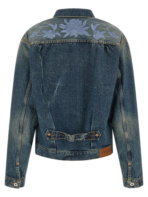 Kenzo Floral Embroidery Denim Jacket