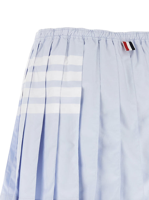 Thom Browne 4-bar Oxford Pleated Skirt