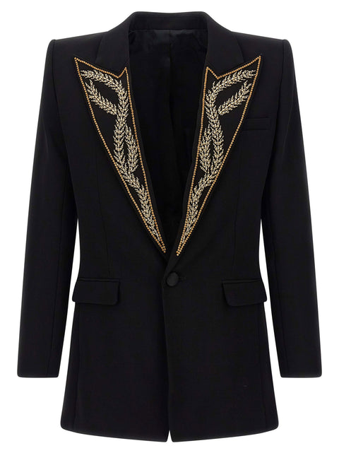 Balmain Leaf Embroidery Blazer