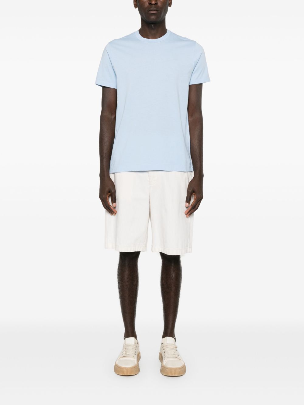 FINAMORE 1925 NAPOLI T-shirts and Polos Clear Blue-Topwear-Finamore 1925 Napoli-L-Urbanheer