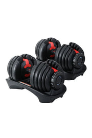 2Pcs 24Kg Adjustable Dumbbell Weight Dumbbells Plates Home Gym Fitness Exercise-Unbranded-Urbanheer