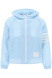 Thom Browne 4-Bar Jacket In Ripstop Light Blue-T-Shirt-THOM BROWNE-38-Urbanheer