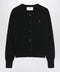 Ami Paris Ami De Coeur cardigan in black wool