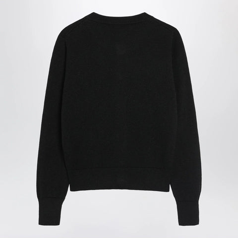 Ami Paris Ami De Coeur cardigan in black wool