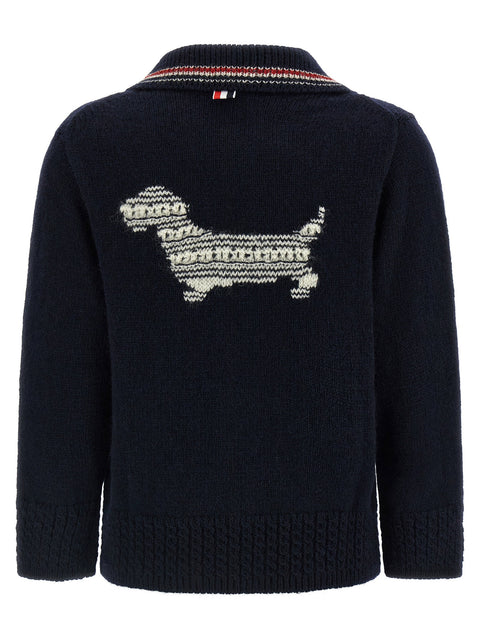 Thom Browne Hector Intarsia Cardigan