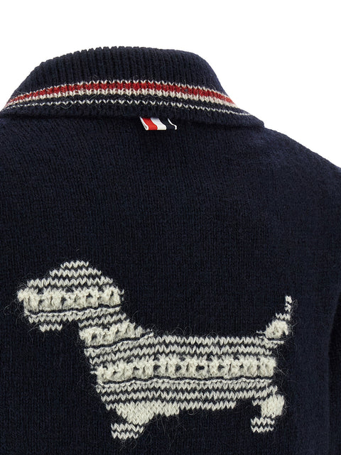 Thom Browne Hector Intarsia Cardigan