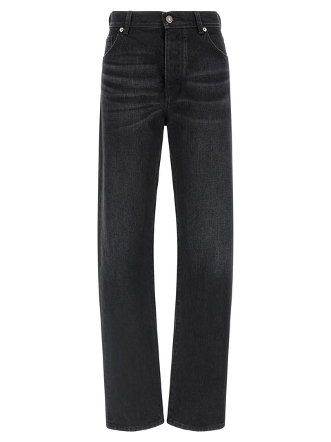 Fendi Yellow Stitching Jeans With Visible Thread