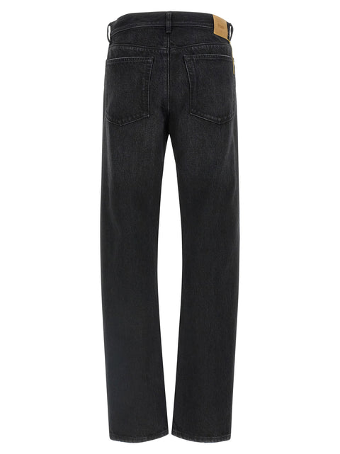 Fendi Yellow Stitching Jeans With Visible Thread