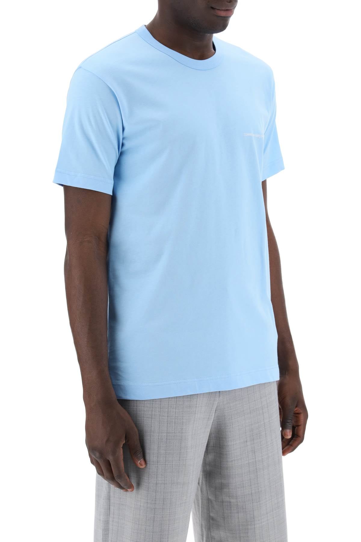 Comme Des Garcons Shirt Logo Print T-Shirt Light Blue-T-Shirt-COMME DES GARCONS SHIRT-S-Urbanheer