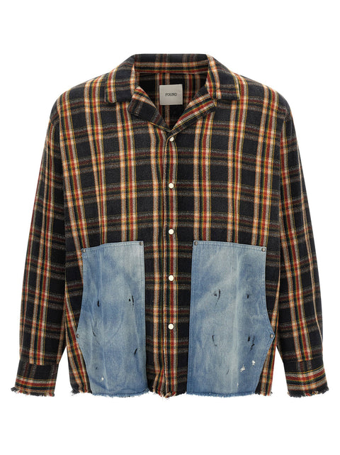 Found Plaid Denim Shirt