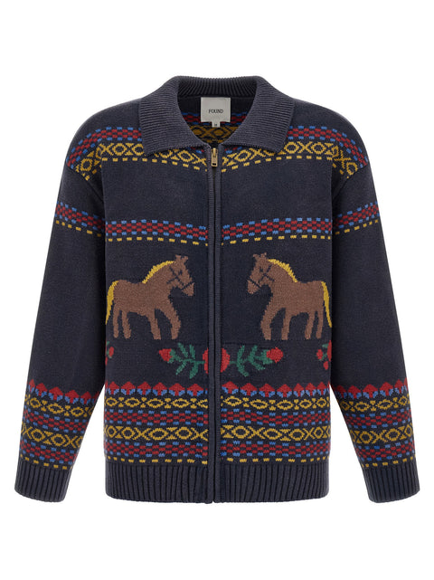 Found Isles Cardigan With Intarsia