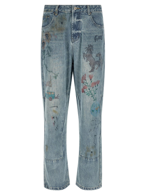 Found Hand Art Jeans