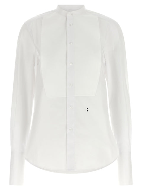 Fendi Poplin Shirt With Plastron Piqué