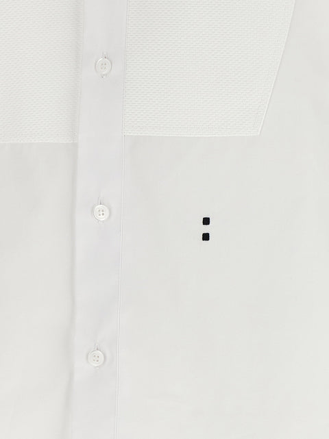 Fendi Poplin Shirt With Plastron Piqué