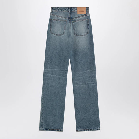 Ami Paris Wide-leg jeans in washed indigo denim
