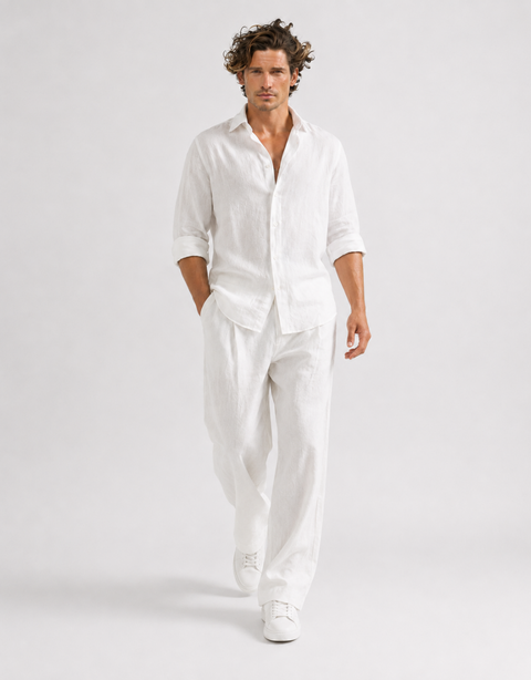 Bahama Linen Pants - White