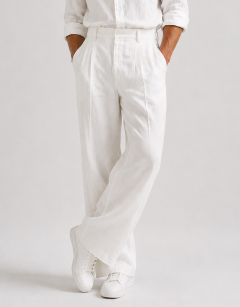 Bahama Linen Pants - White