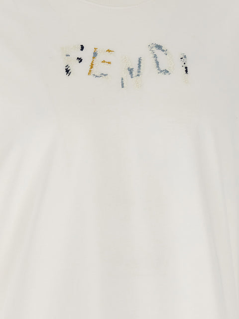 Fendi Logo Embroidery T-shirt
