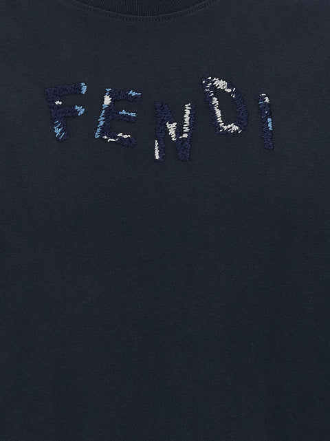 Fendi Logo Embroidery T-shirt