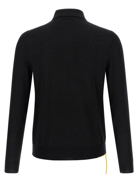 Fendi Yellow Stitching Polo Shirt With Visible Thread