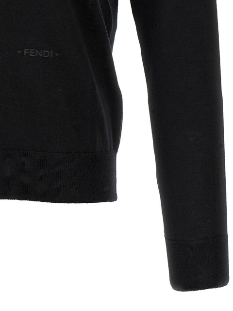 Fendi Yellow Stitching Polo Shirt With Visible Thread