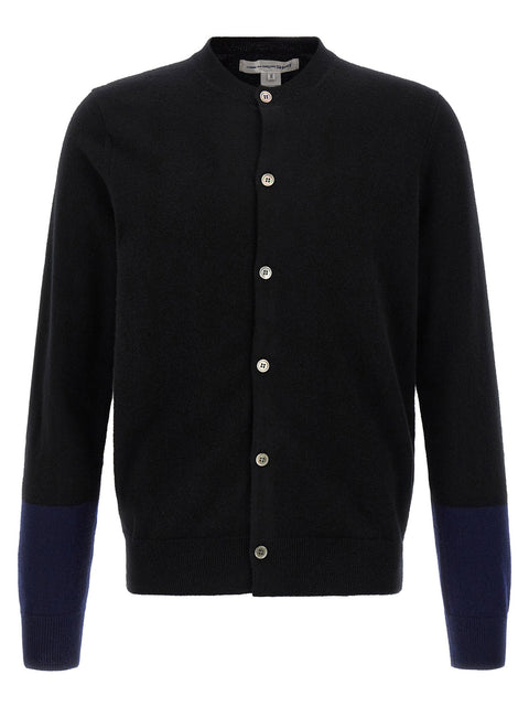 Comme Des Garcons Shirt Color-block Detail Cardigan