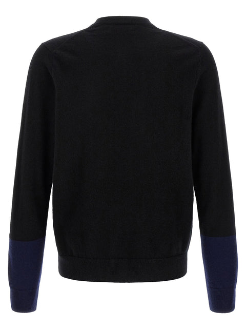 Comme Des Garcons Shirt Color-block Detail Cardigan