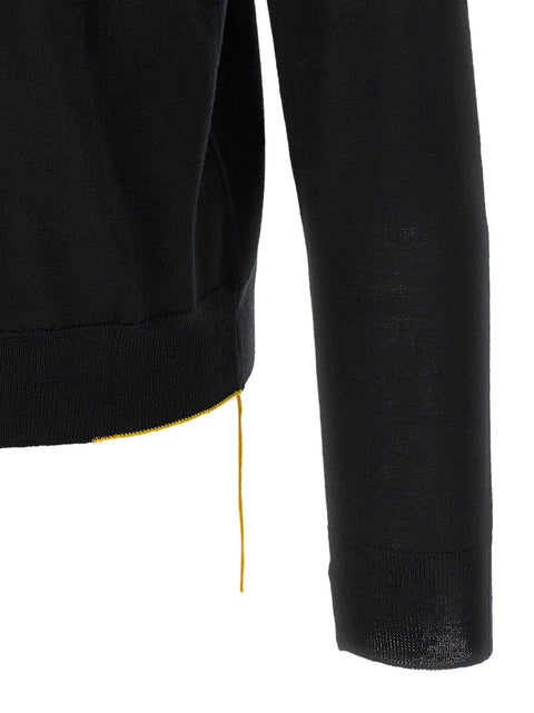 Fendi Yellow Stitching Sweater With Visible Thread